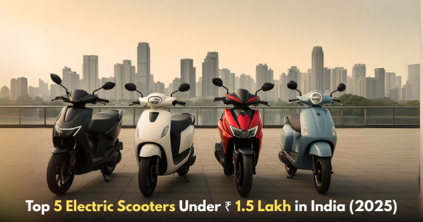 Top 5 Electric Scooters Under ₹1.5 Lakh in India(2025)
