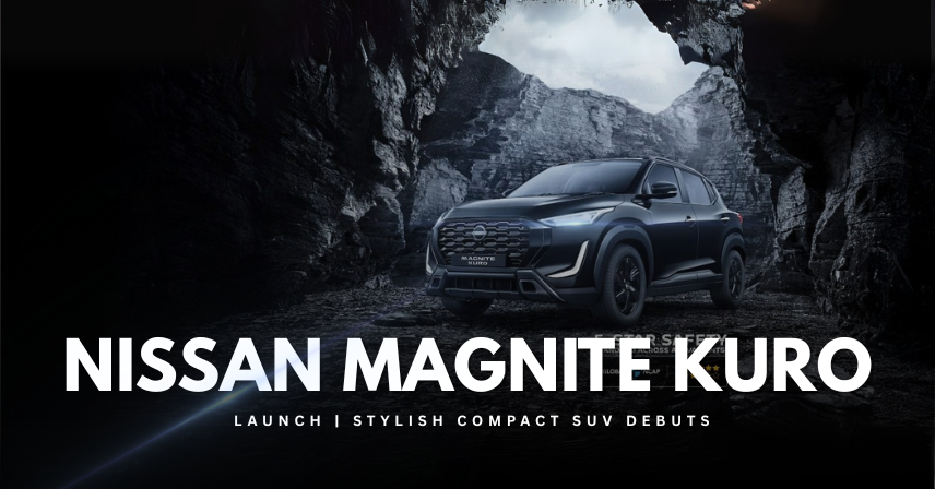 Nissan Magnite KURO black edition launched in a city environment