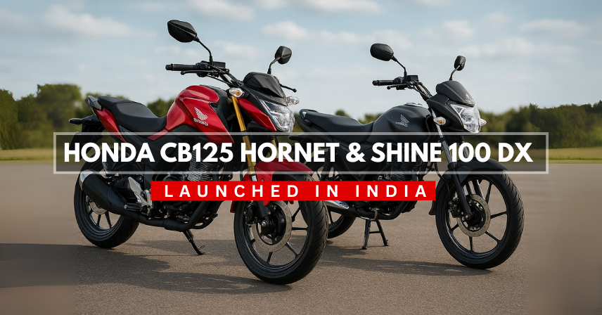 Honda CB125 Hornet in Red, Honda Shine 100 DX Matte Black