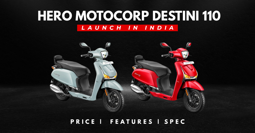 Hero MotoCorp Destini 110 engine and exhaust