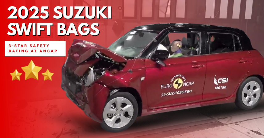 2025 Suzuki Swift Gets 3-Star ANCAP Safety Rating