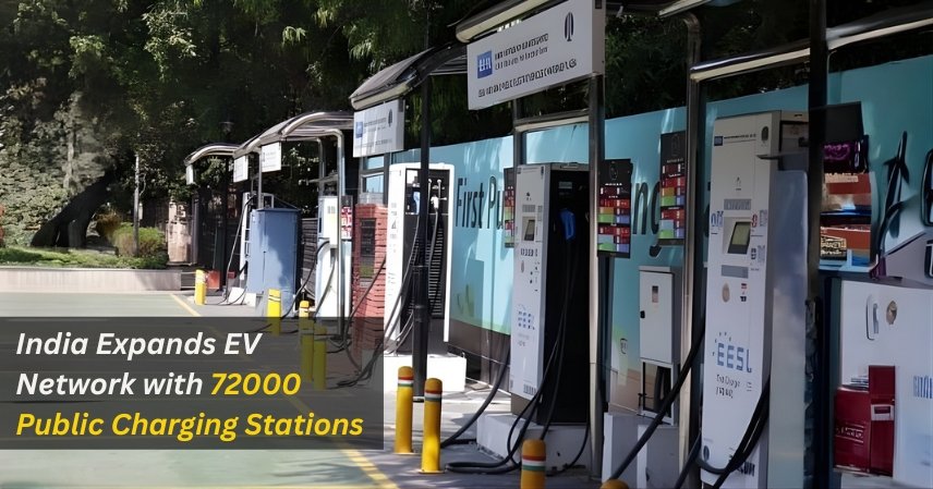 India Expands EV Network with 72000 Public Charging Stations
