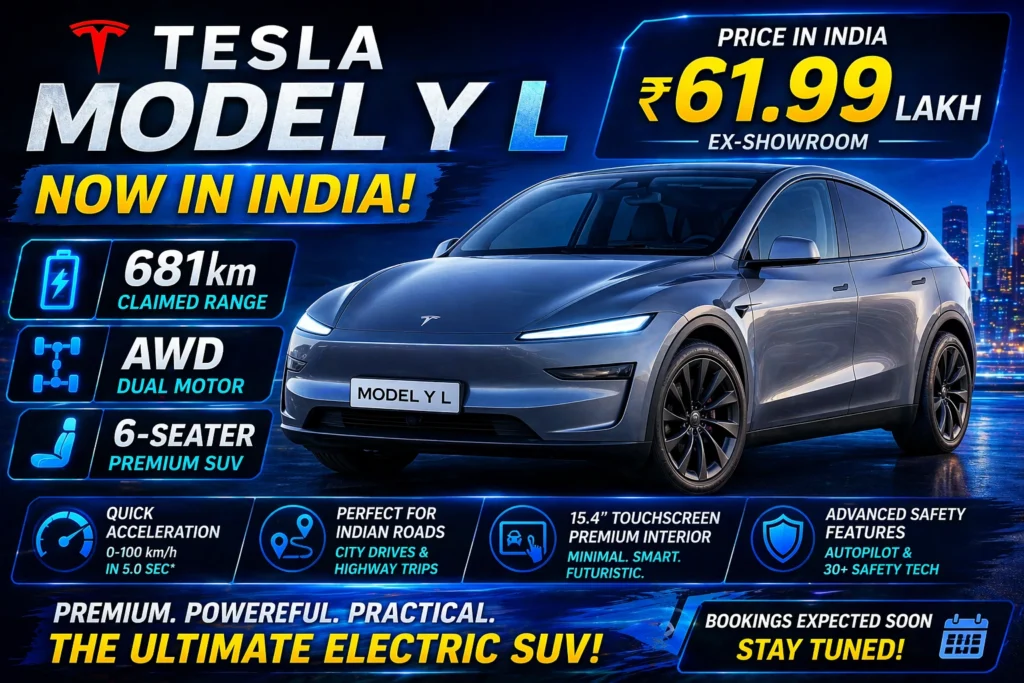 Tesla Model Y L Price in India