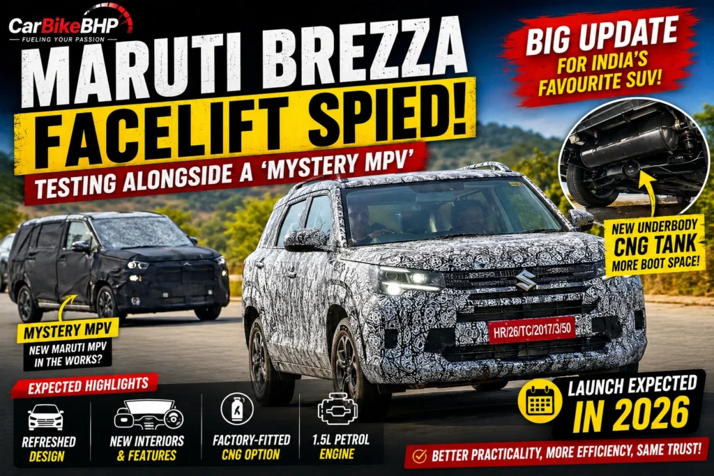 Maruti Brezza Facelift Spied