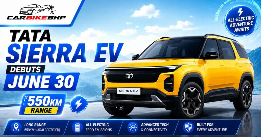 Tata Sierra EV Debuts June 30 With 550km Range